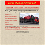 Screen shot of the Treadwell Surfacing Ltd website.