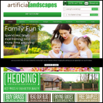 Screen shot of the Artificial Landscapes & Grass website.