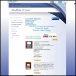 Screen shot of the ASA Metal Products website.