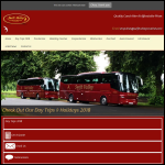 Screen shot of the Swift Valley Coach Travel website.