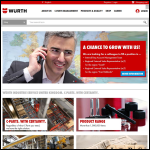Screen shot of the Würth Industrie Service UK website.