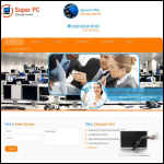 Screen shot of the Super PC Cleaning Ltd website.