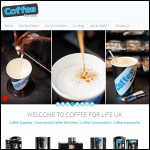 Screen shot of the Coffee For Life website.