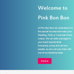 Screen shot of the Pink Bon Bon website.