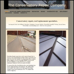 Screen shot of the Conservatory Repairs. Co website.