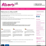 Screen shot of the Allsorts HR website.