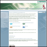 Screen shot of the HOPPECKE Industrial Batteries Ltd website.