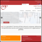 Screen shot of the aap3 IT Service and Support website.