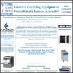Screen shot of the Gamma Catering Equipment website.