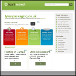Screen shot of the Tyler Packaging Ltd website.