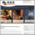 Screen shot of the RKB Carpentry & Locksmiths website.