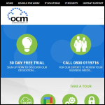 Screen shot of the OCM Communications Ltd website.