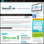 Screen shot of the ZealousWeb Technologies UK website.