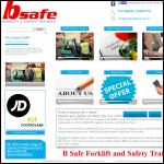 Screen shot of the B Safe Forklift Training website.