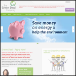 Screen shot of the The Green Deal Company website.