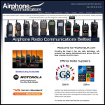 Screen shot of the Airphone Communications Ltd website.