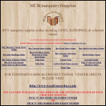 Screen shot of the MCB (Marquetry) Supplies website.