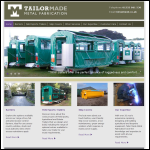 Screen shot of the Tailor Made Metal Fabrications Ltd website.
