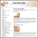 Screen shot of the Foot Pain SOS website.