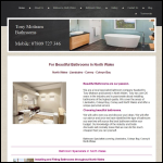 Screen shot of the Tony Mottram Bathrooms website.