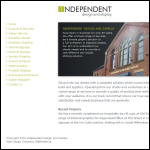 Screen shot of the Independent Design & Display website.