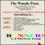 Screen shot of the The Warple Press website.