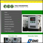 Screen shot of the Field Engineering Services Ltd website.
