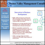 Screen shot of the Thames Valley Management Consultants website.
