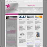 Screen shot of the Artvertise website.