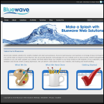 Screen shot of the Bluewave Web Solutions website.