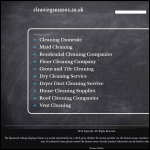 Screen shot of the Domestic Cleaning Company in London website.