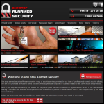 Screen shot of the One Stop Alarmed Security website.