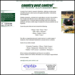 Screen shot of the Country Pest Control website.