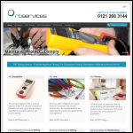 Screen shot of the R B Services - (Pat Testing) website.