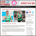 Screen shot of the Live Life Fitness website.