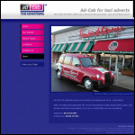 Screen shot of the Ad Cab Taxi Advertising website.