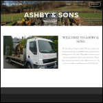 Screen shot of the Ashby & Sons Mini Diggers website.