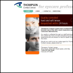 Screen shot of the Thompson Contact Lenses Ltd website.