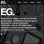 Screen shot of the Echo Graphics website.