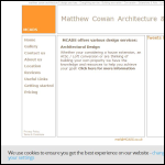Screen shot of the Matthew Cowan Architecture & Design Services website.