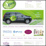 Screen shot of the Spirit Design & Advertising website.