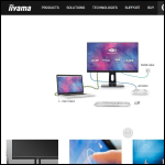 Screen shot of the Iiyama International website.