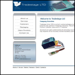 Screen shot of the Tradestage Ltd website.
