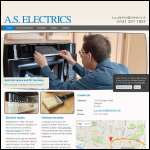 Screen shot of the A S Electrics website.