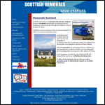 Screen shot of the Scottish Removals website.