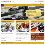 Screen shot of the The House of Print website.