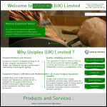 Screen shot of the Uniplex (UK) Ltd website.