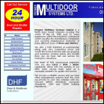 Screen shot of the Premier Multidoor Systems Ltd website.