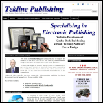 Screen shot of the Tekline Publishing website.