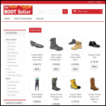 Screen shot of the The Boot Seller website.